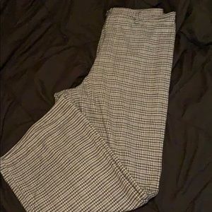 Black and white pants.